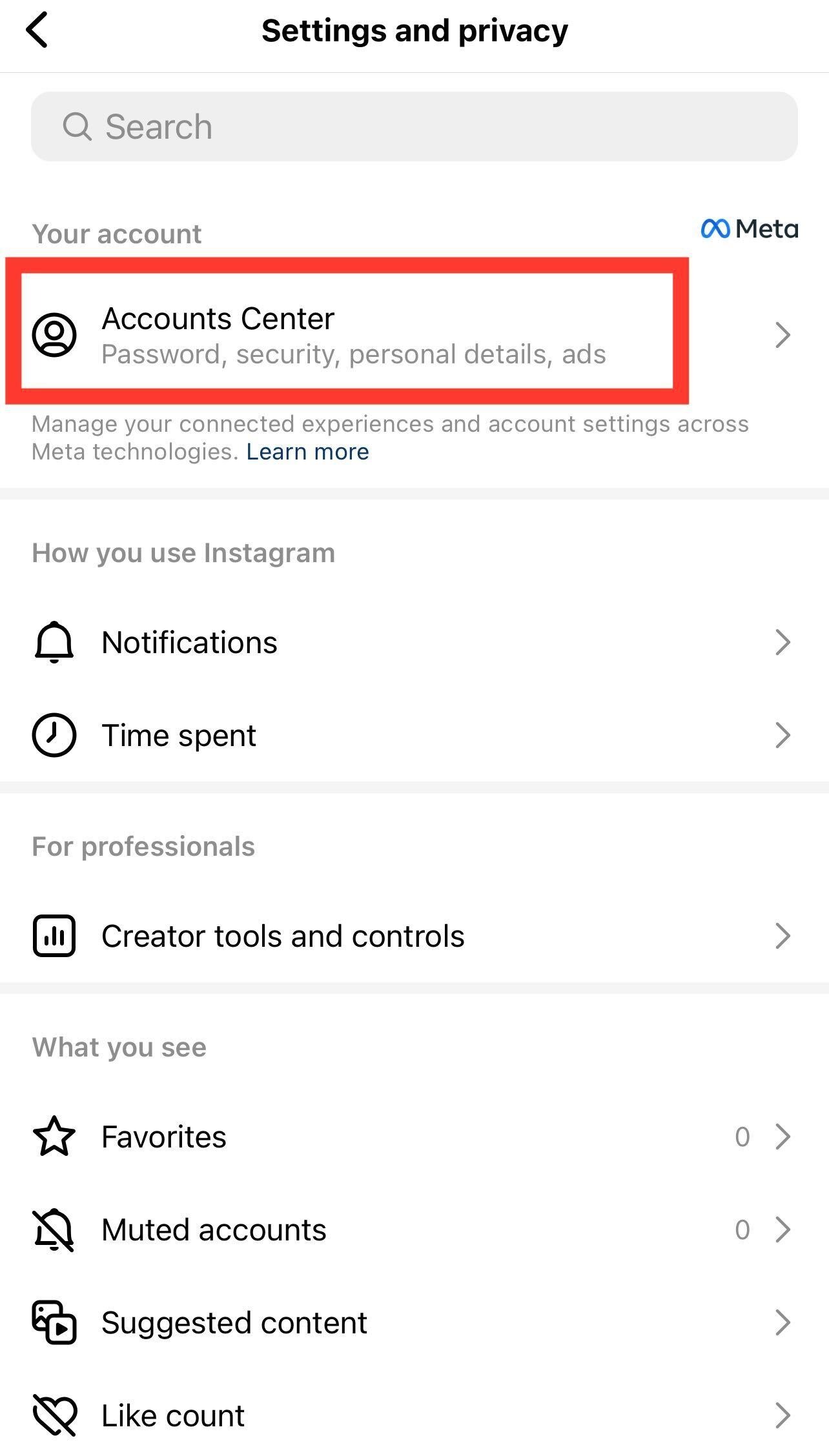 settings & privacy I - Account Center.jpg